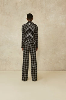 Oversized Plaid Hanna Pant | Black/White