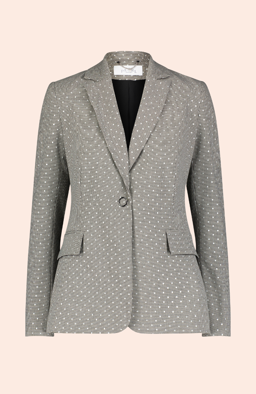 Dotted Houndstooth Blazer | Black Multi