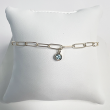Birthstone Paperclip Bracelet | 10K Yellow Gold