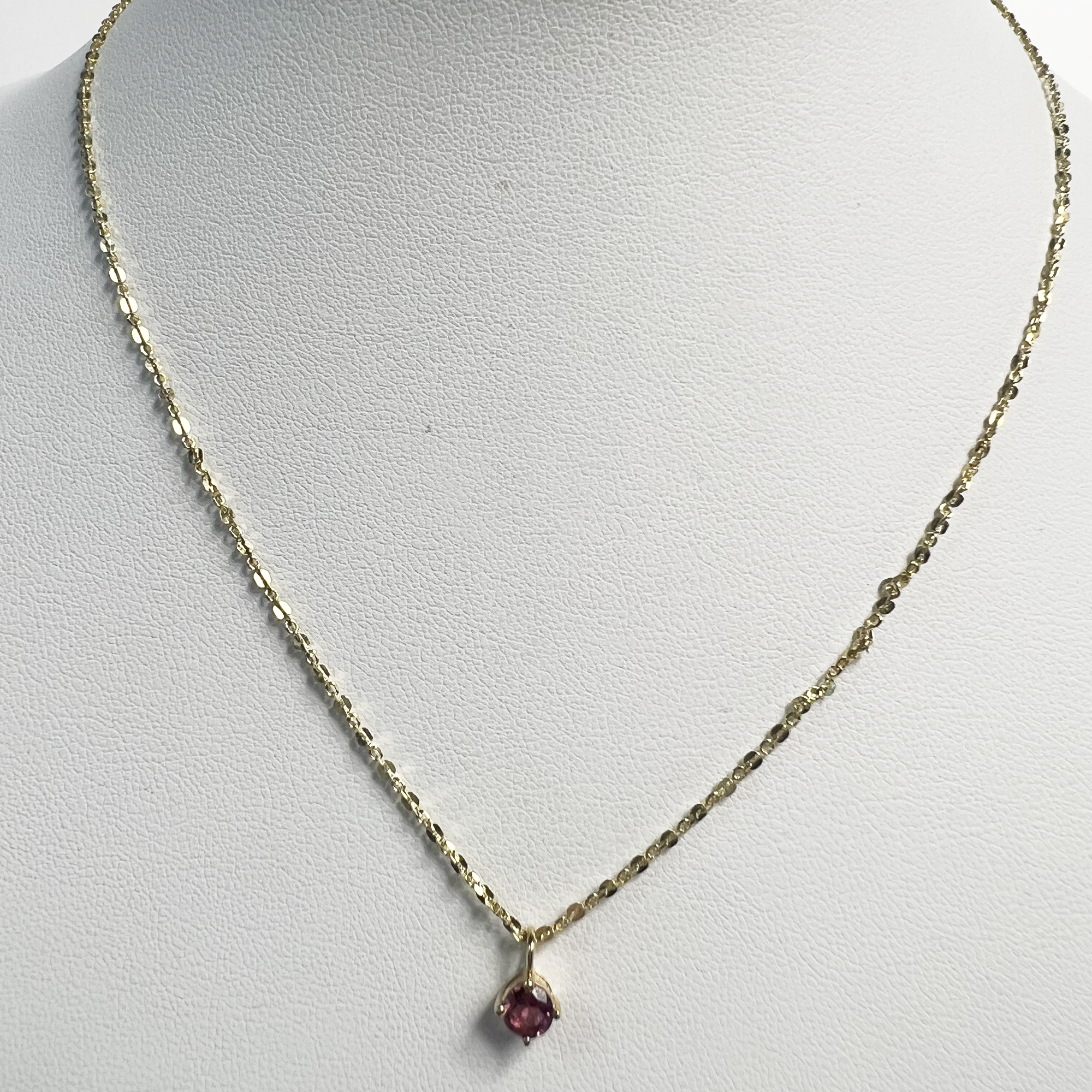 Pink Topaz Choker | 10K Yellow Gold | Round Pink Topaz