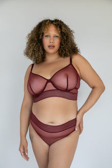 Bare Underwire Full Cup Longline Bra | Bloodstone