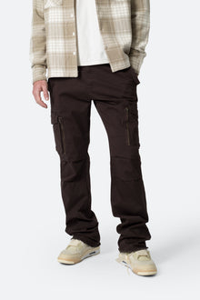 Paneled Zipper Cargo Pants | Brown