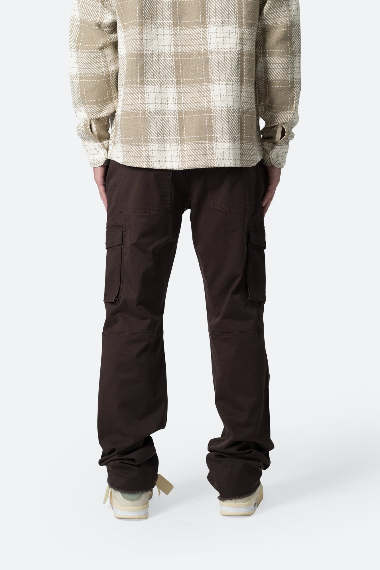 Paneled Zipper Cargo Pants | Brown