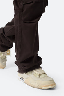 Paneled Zipper Cargo Pants | Brown