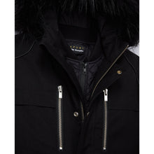 Parka With Leather Details And Faux Fur | Men | Black