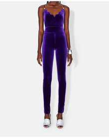 Pat Velvet Leggings | Purple