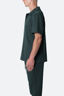 Pinstripe Short Sleeve Shirt | Green