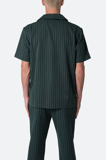 Pinstripe Short Sleeve Shirt | Green