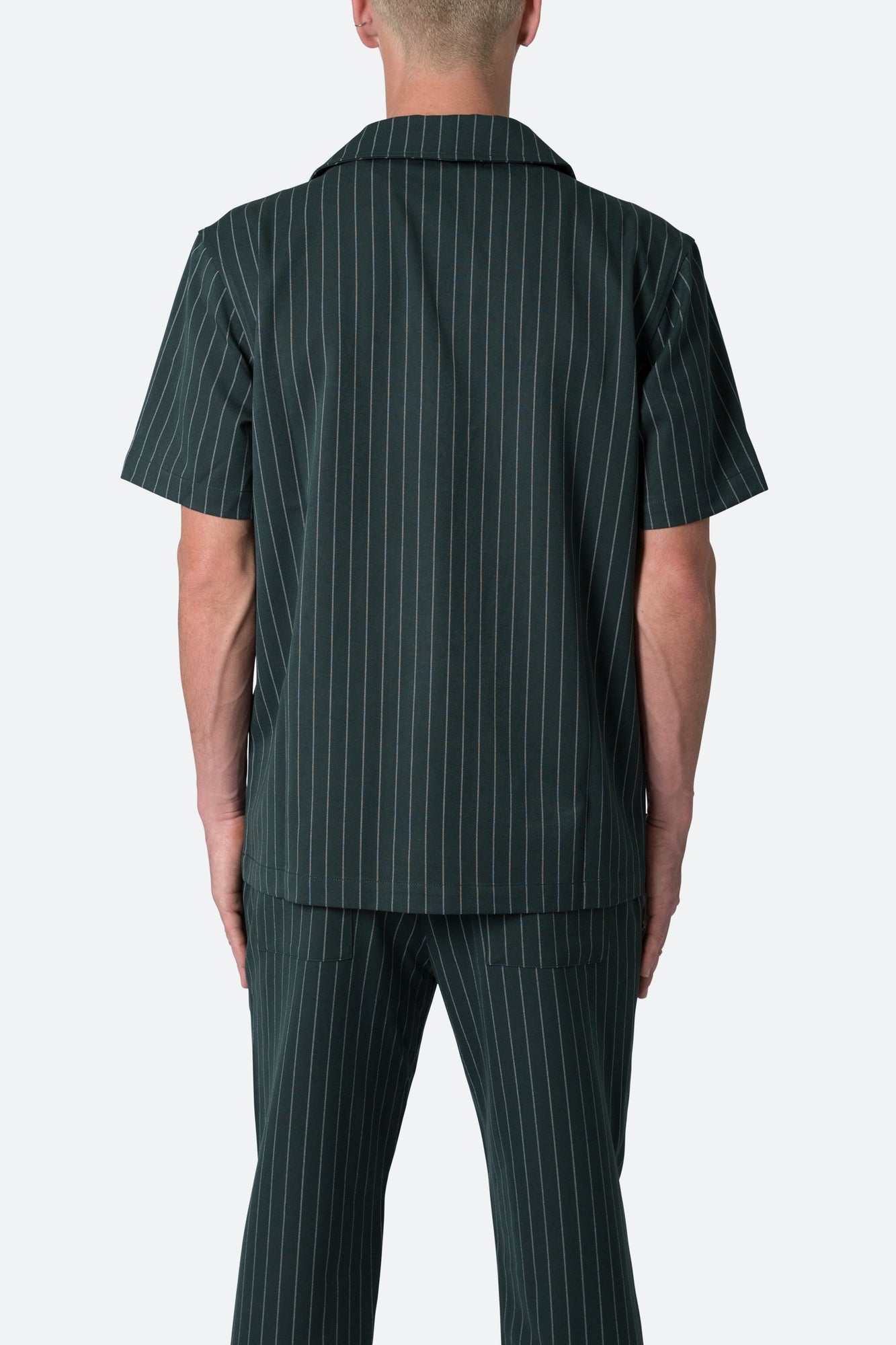 Pinstripe Short Sleeve Shirt | Green