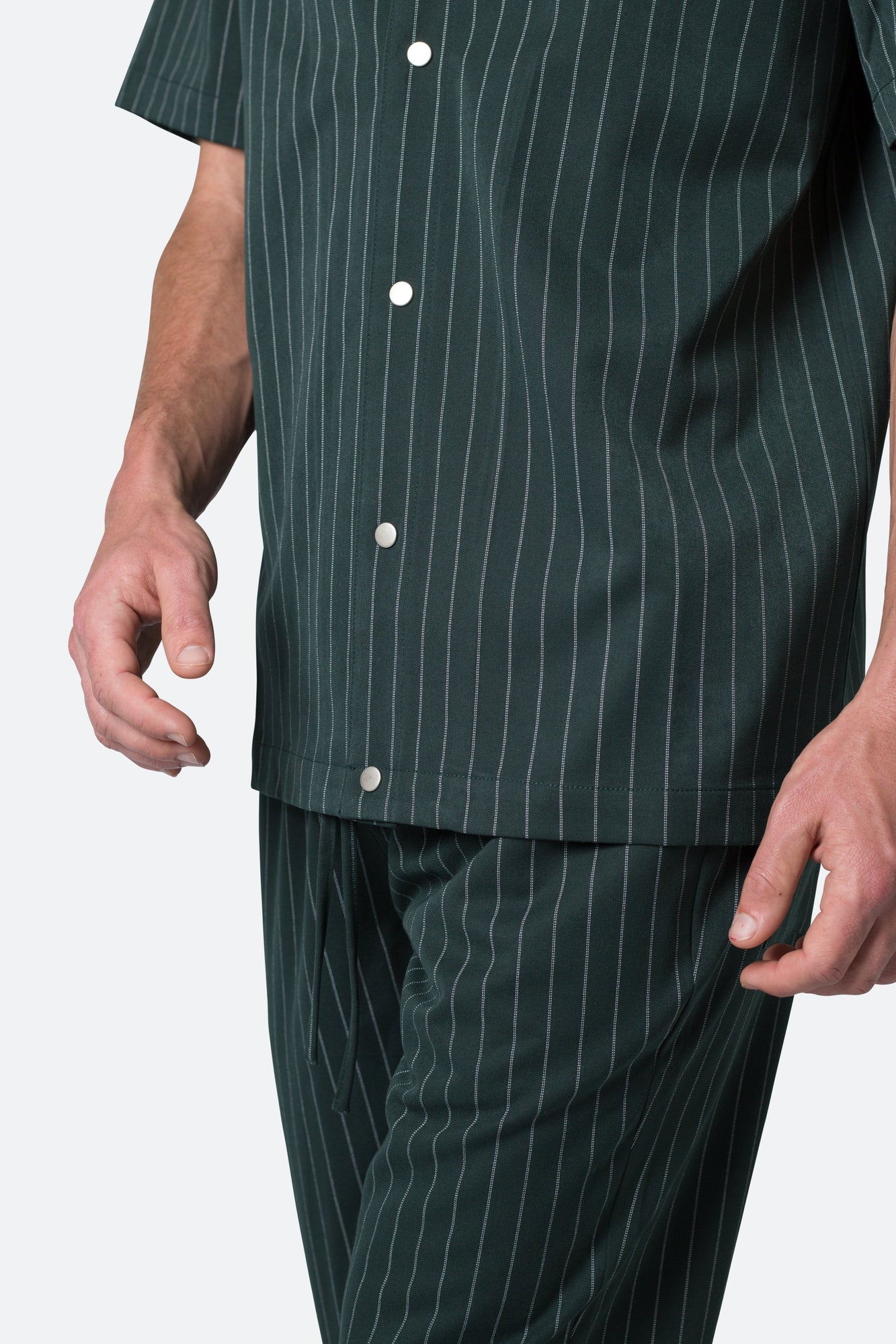 Pinstripe Short Sleeve Shirt | Green