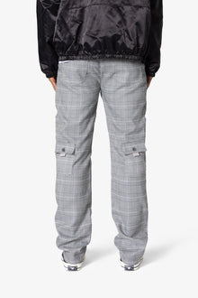 Plaid All Over Pocket Pants | Grey