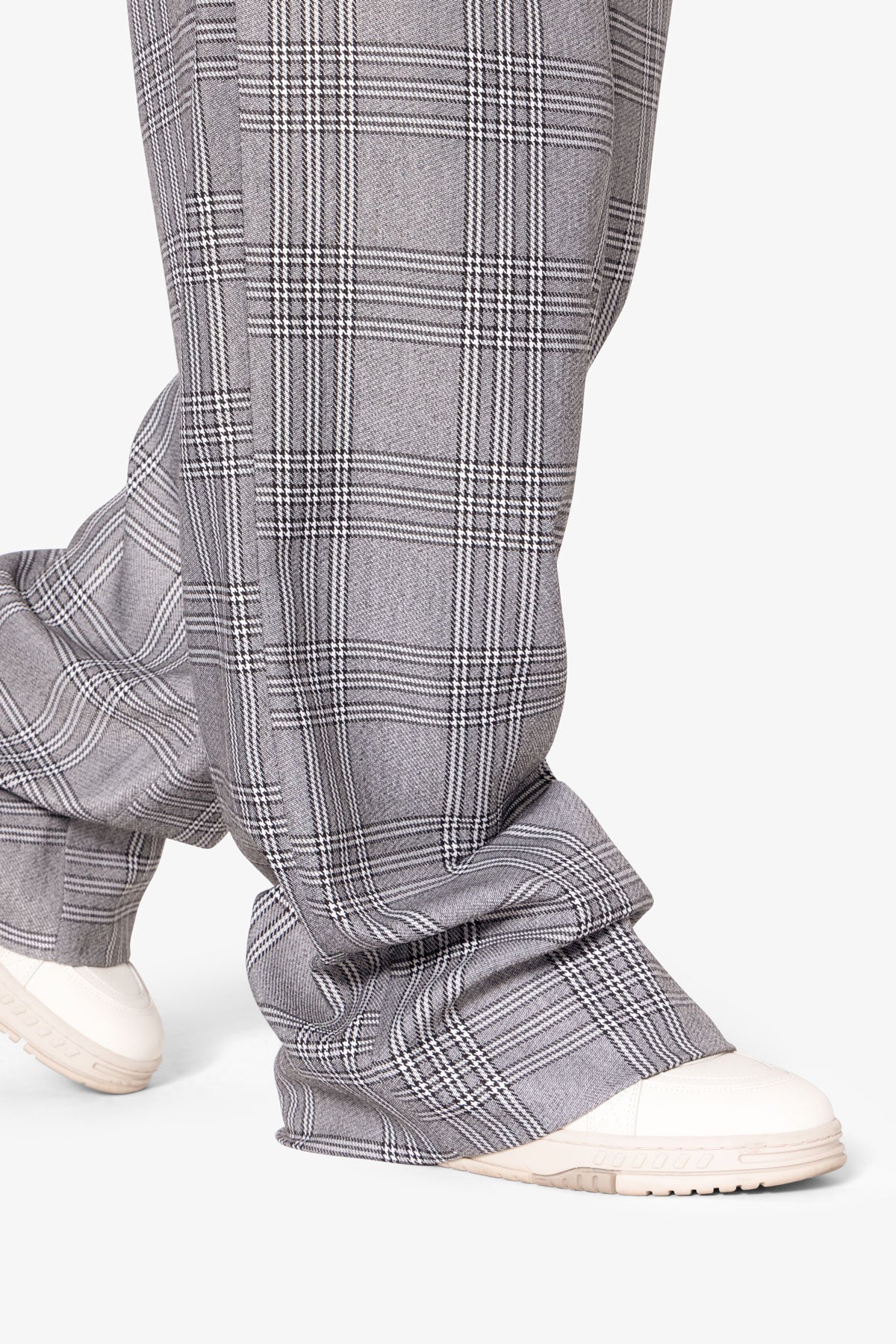 Plaid Baggy Suit Pants | Black x Grey