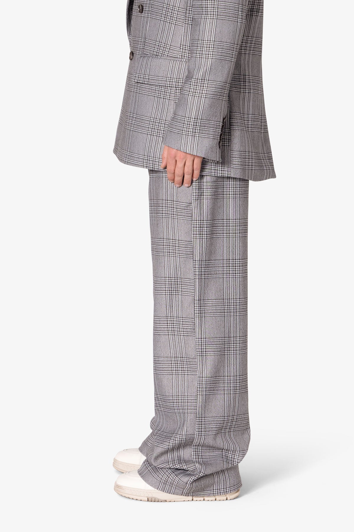 Plaid Baggy Suit Pants | Black x Grey