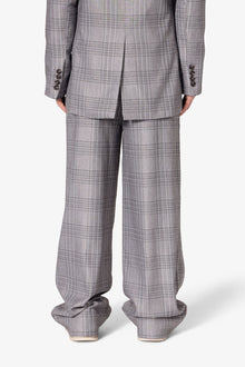 Plaid Baggy Suit Pants | Black x Grey
