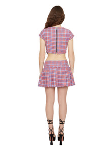 Womens | Plaid Corset | Lilac/Orange Plaid