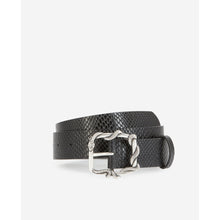 Plain Leather Belt With Silver Buckle | Women | Black