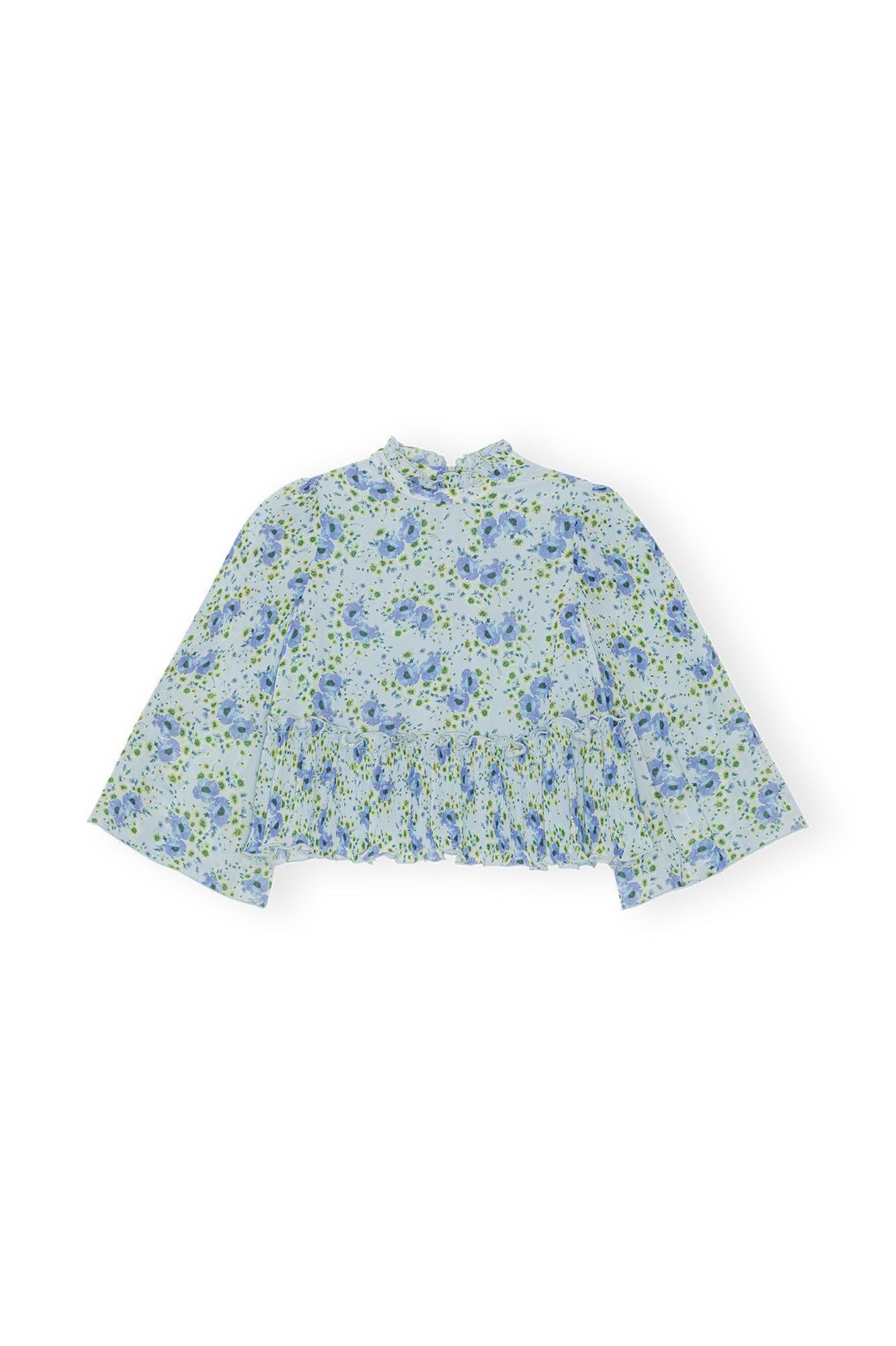 Pleated Georgette Blouse | Ice Water