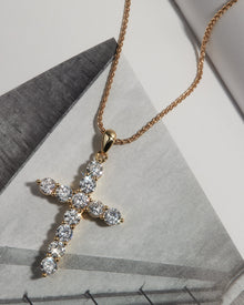 Posh Cross Necklace | Plated Gold