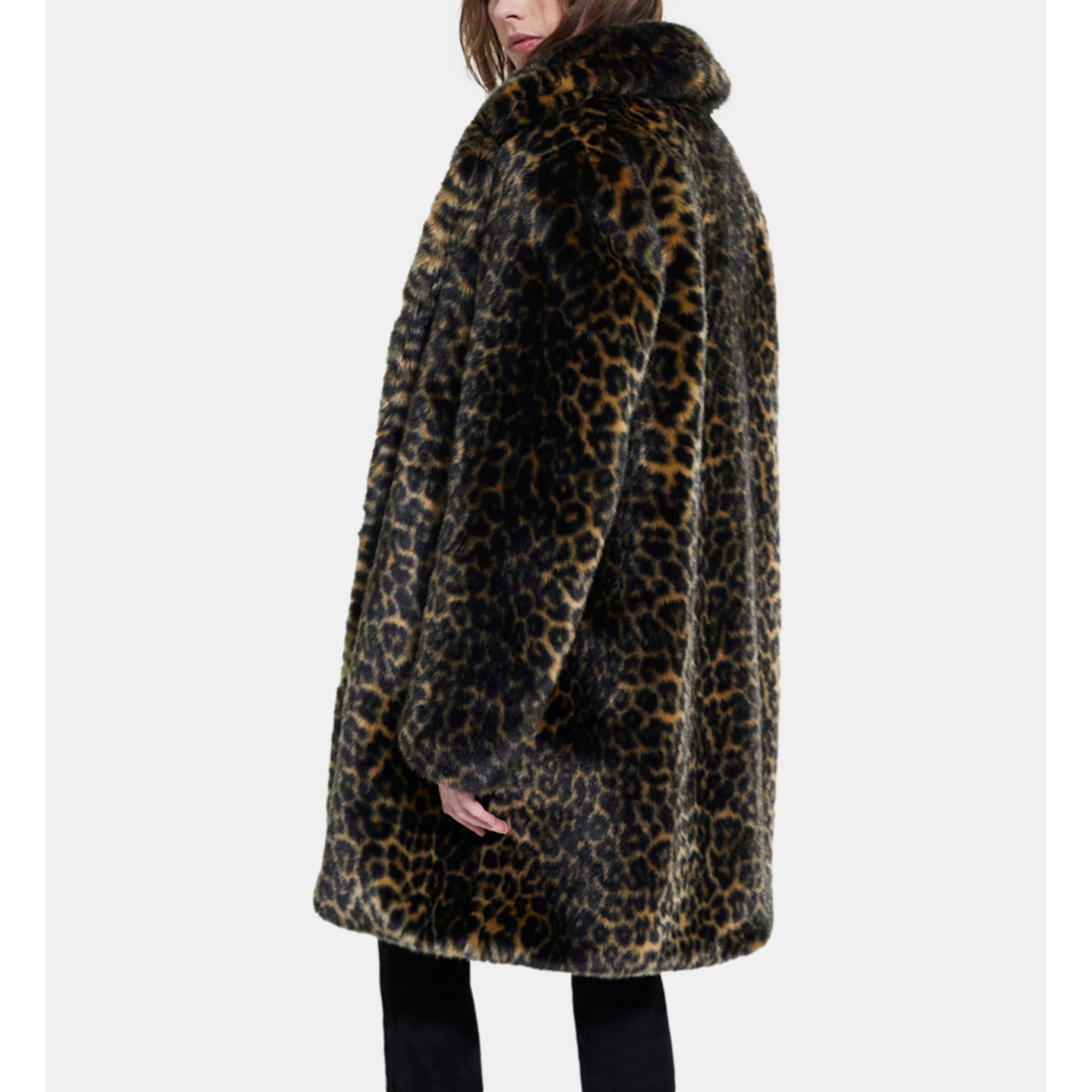 Print Faux Fur Coat | Women | Leopard