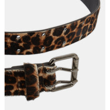 Print Leather Belt | Women | Leopard