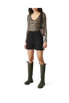 Print Mesh Bodystocking | Leopard