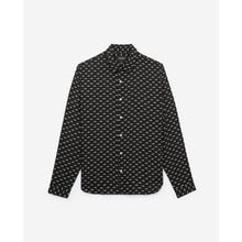 Printed Cotton Classic Collar Shirt | Men | Black x White