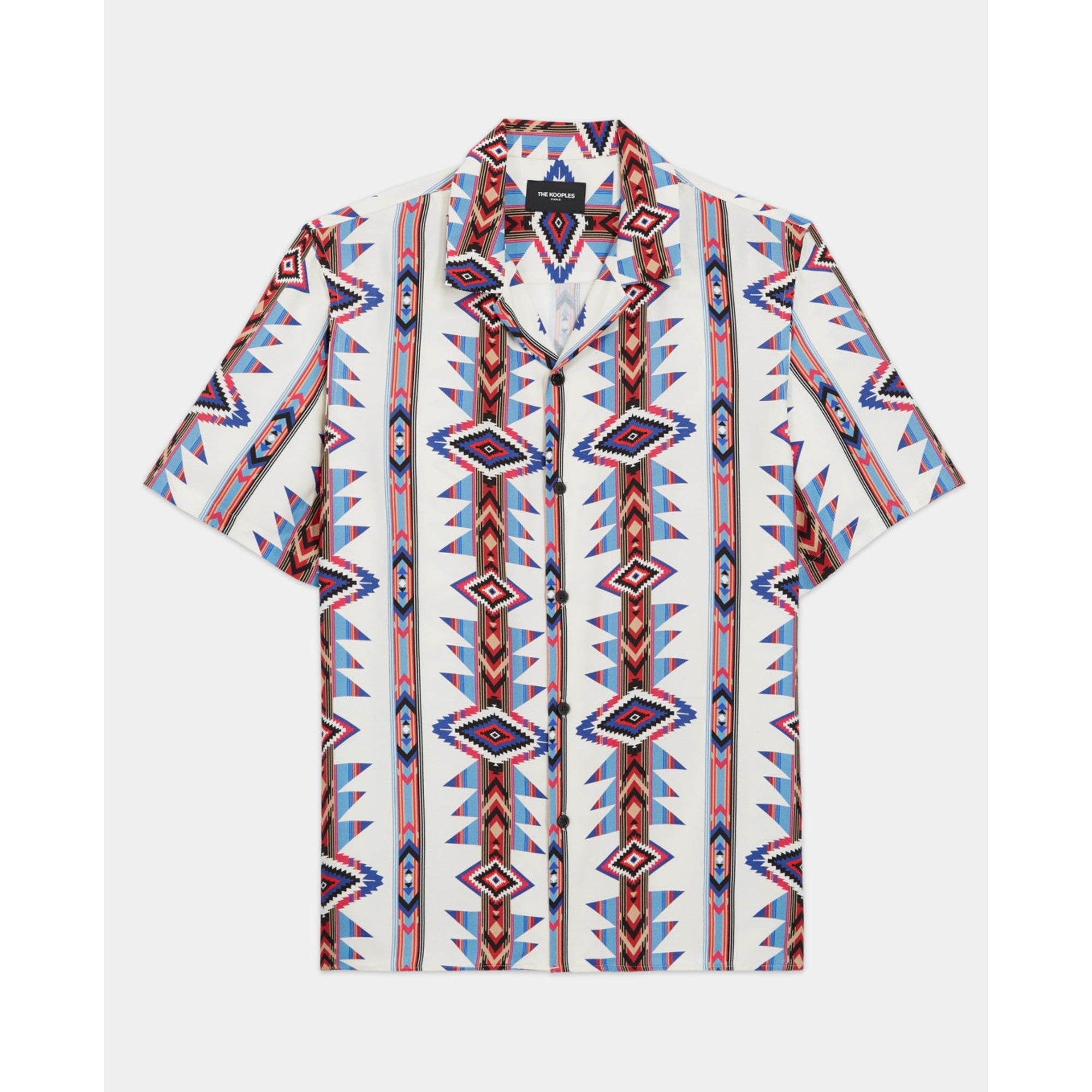 Printed Hawaiian Collar Shirt | Men | Ecru