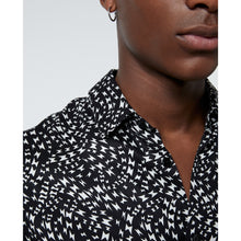 Printed Shirt With Whirl Motif | Men | Black x White