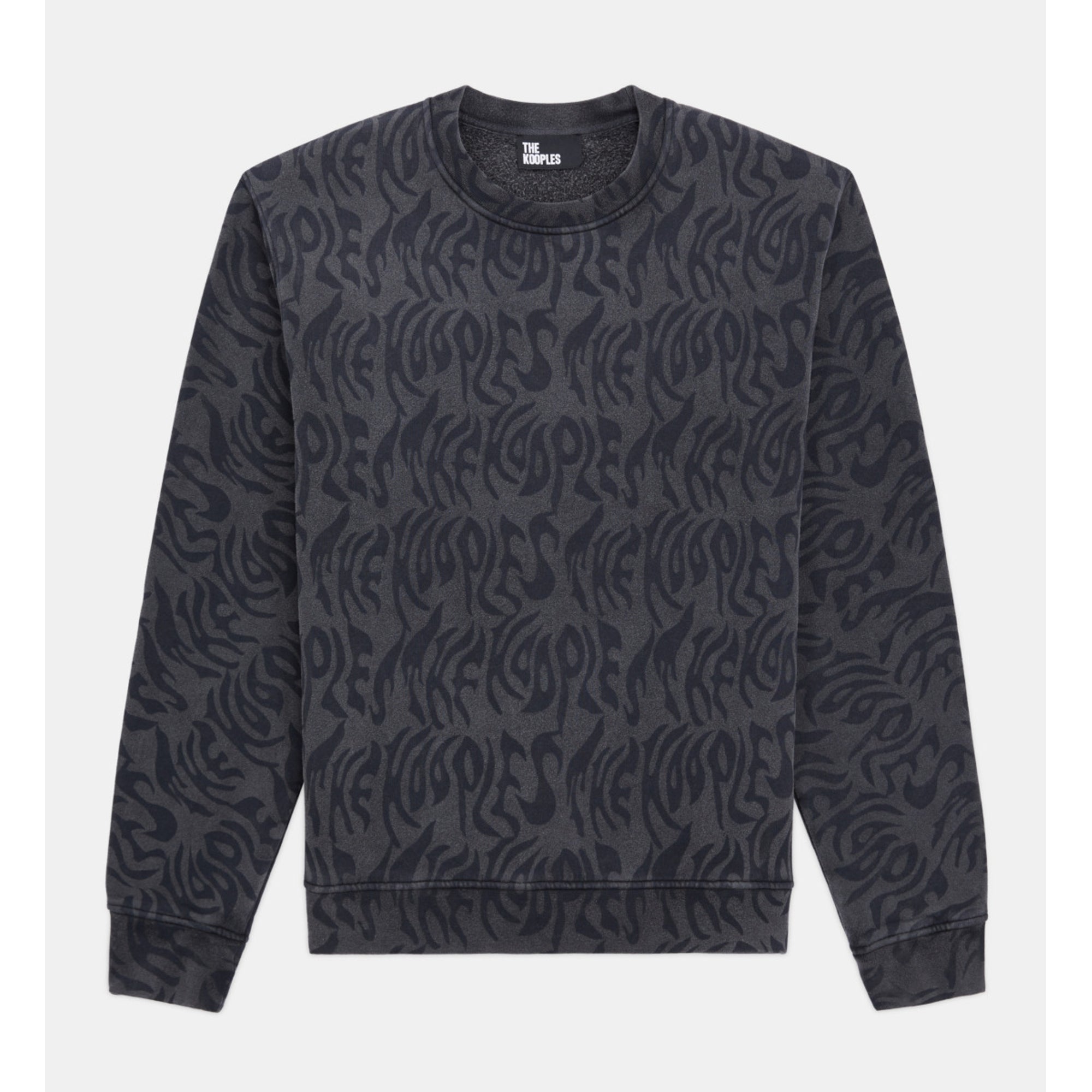 Printed Sweatshirt | Men | Black Washed