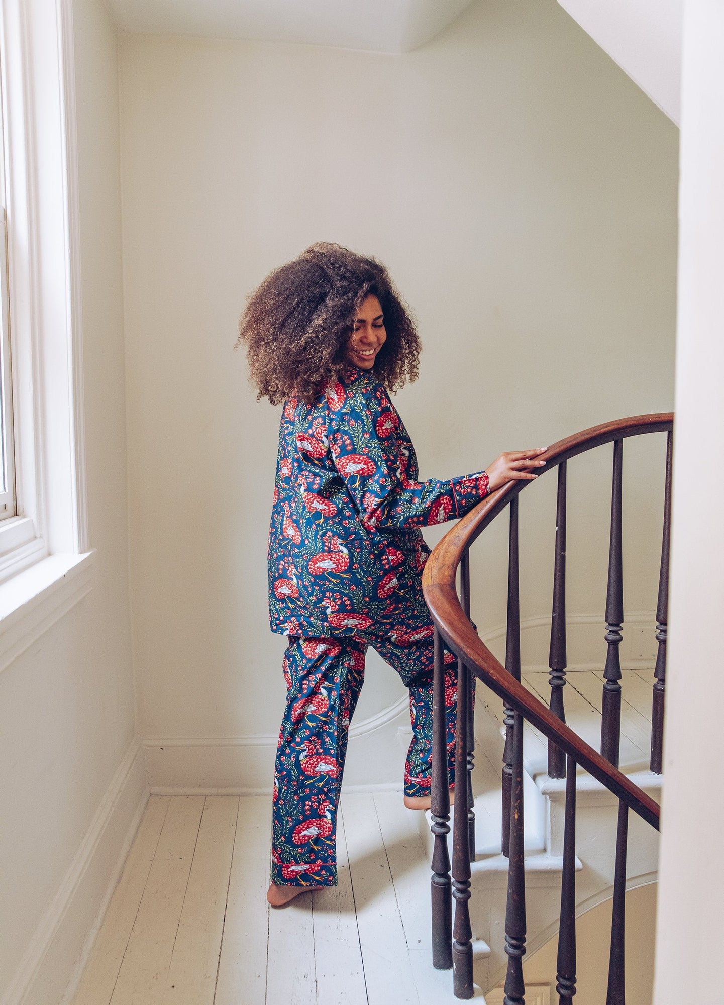 Queen Lotus - Long Sleep Set - Indigo - Printfresh