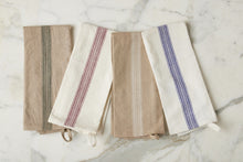 Kitchen Tea Towel | Vintage Merlot Red Stripe | Set of 2