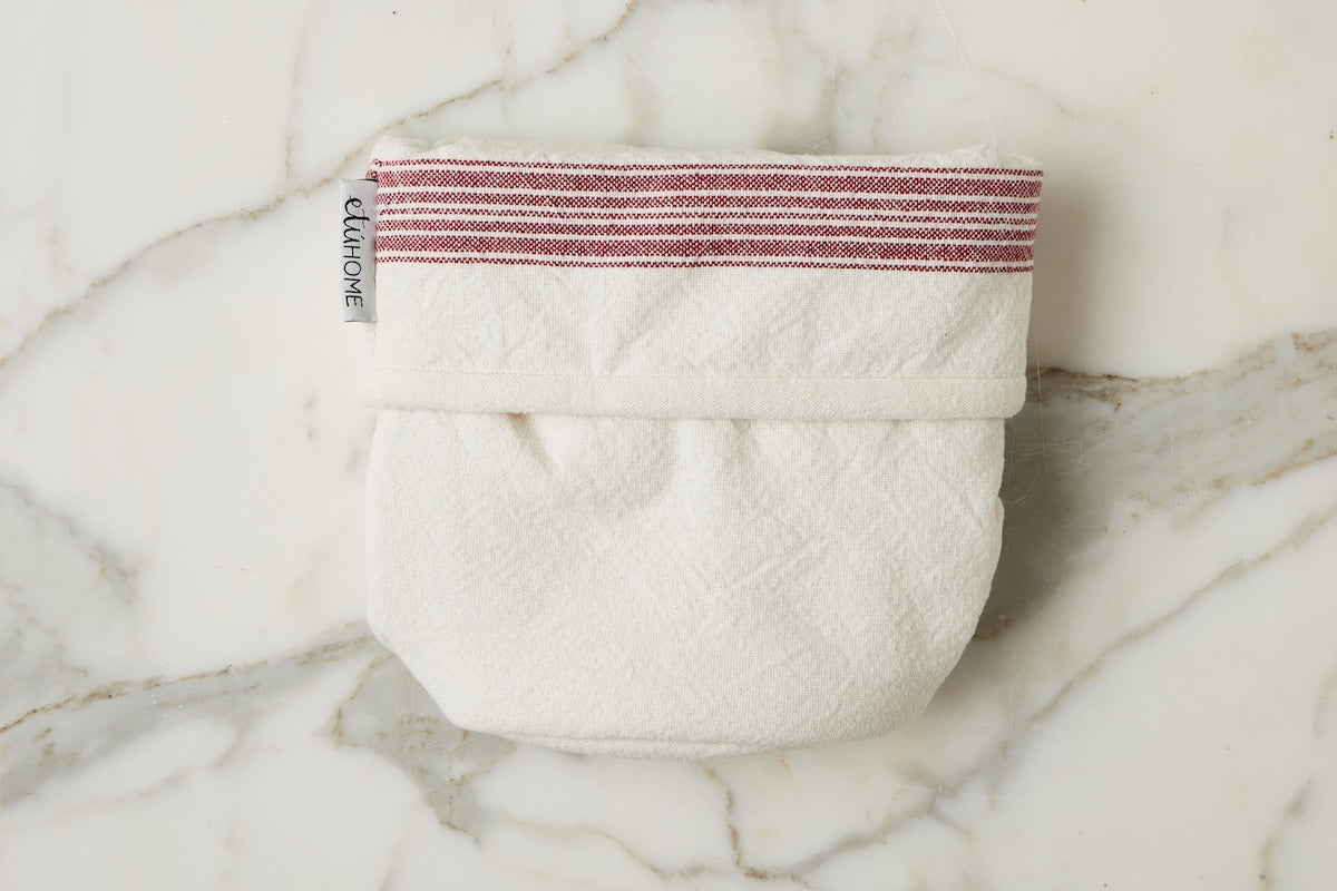 Bistro Bag | Vintage Merlot Red Stripe | Set of 2