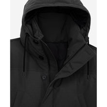 Quilted Cotton Parka W/Leather Detail | Men | Black