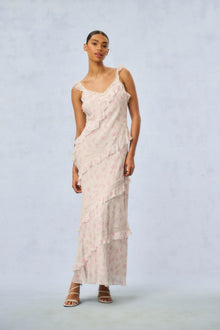 Radiance Heirloom Print Maxi Dress | Sterling Dusk