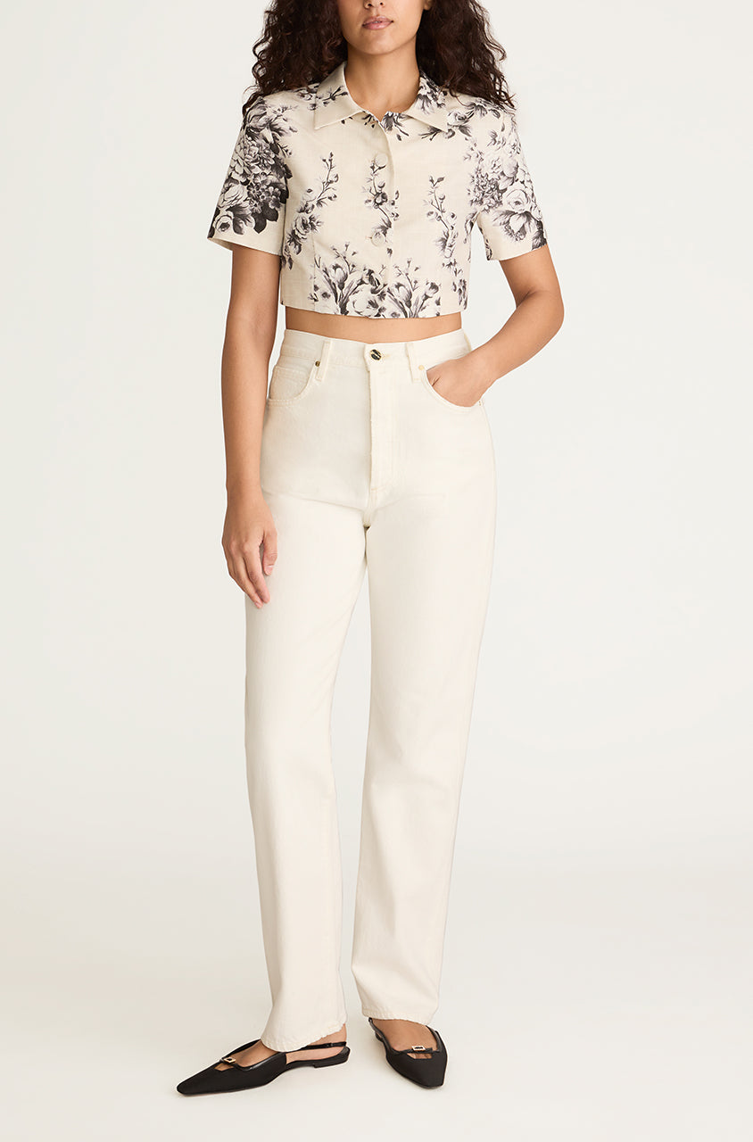 Emblem Fleur Blouse | Ivory Combo