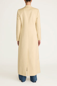 Viscose Slub Blazer Coat | Straw