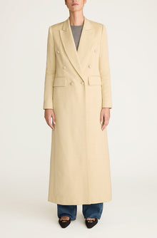 Viscose Slub Blazer Coat | Straw