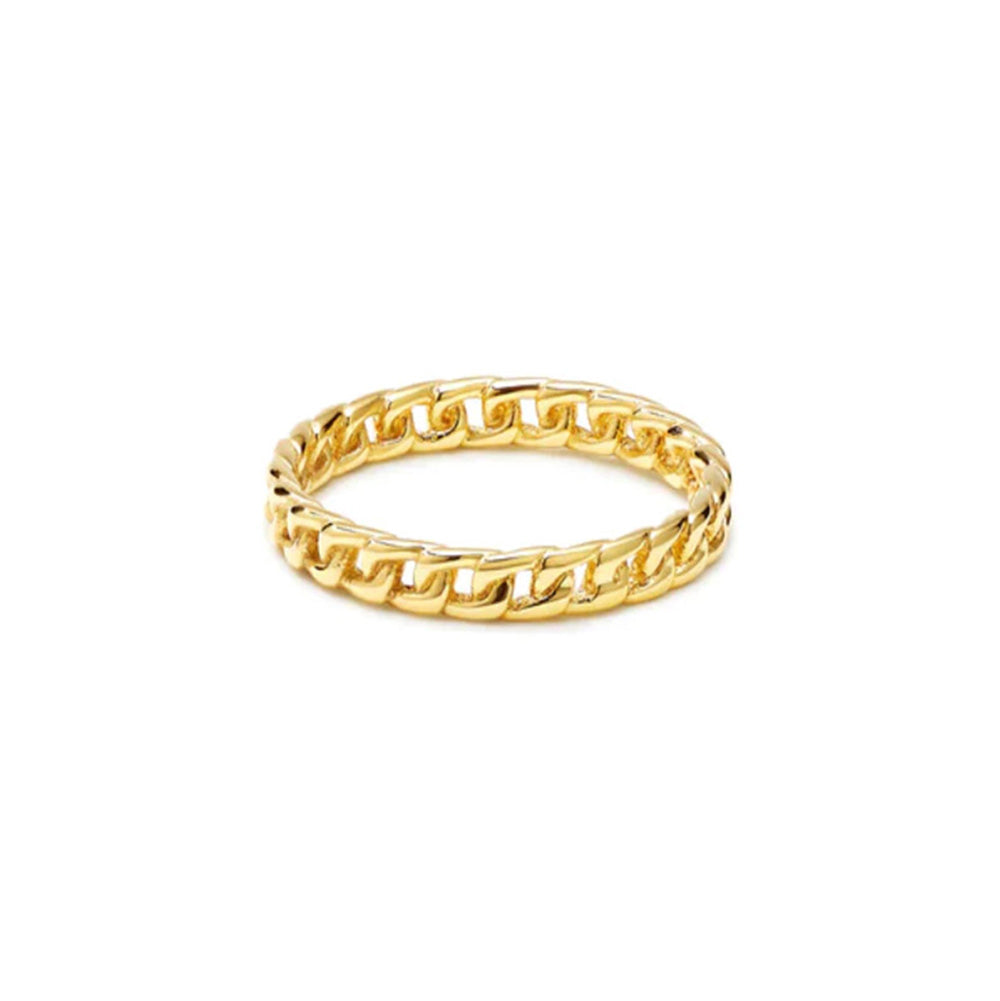 The Thin Cuban Link Ring | 18KT Gold Vermeil & Sterling Silver