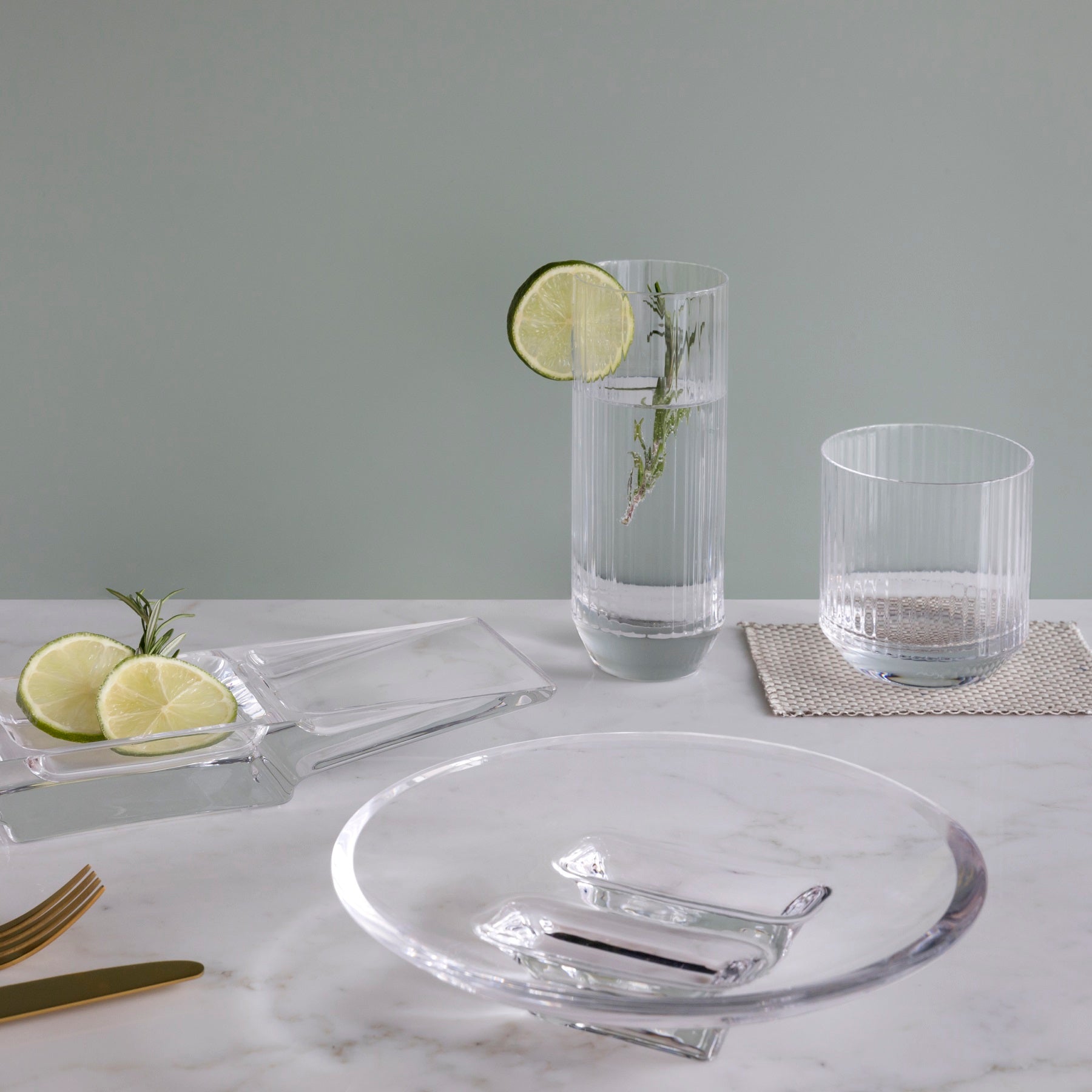 Silhouette Footed Bowl | Clear Crystal