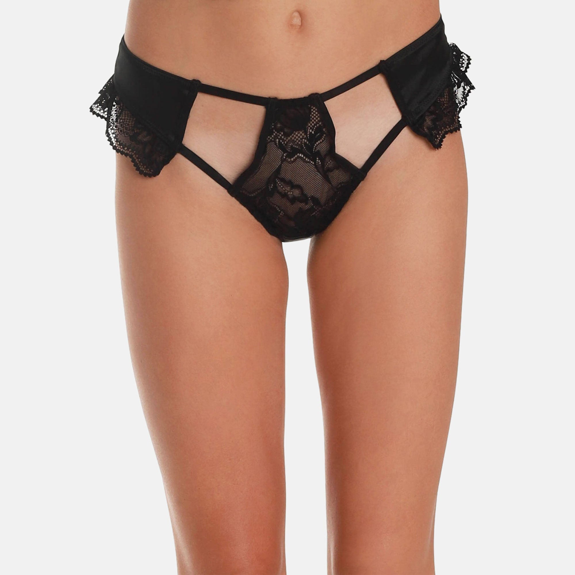 OW Collection ROSETTE Thong Account 002 - Black Caviar