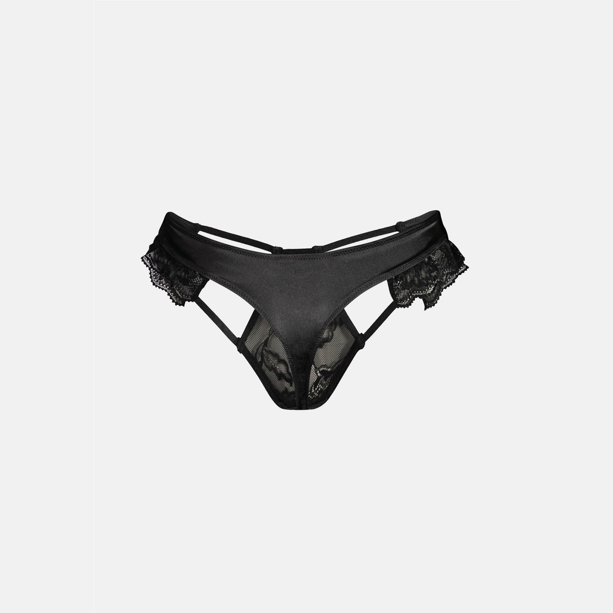 OW Collection ROSETTE Thong Account 002 - Black Caviar