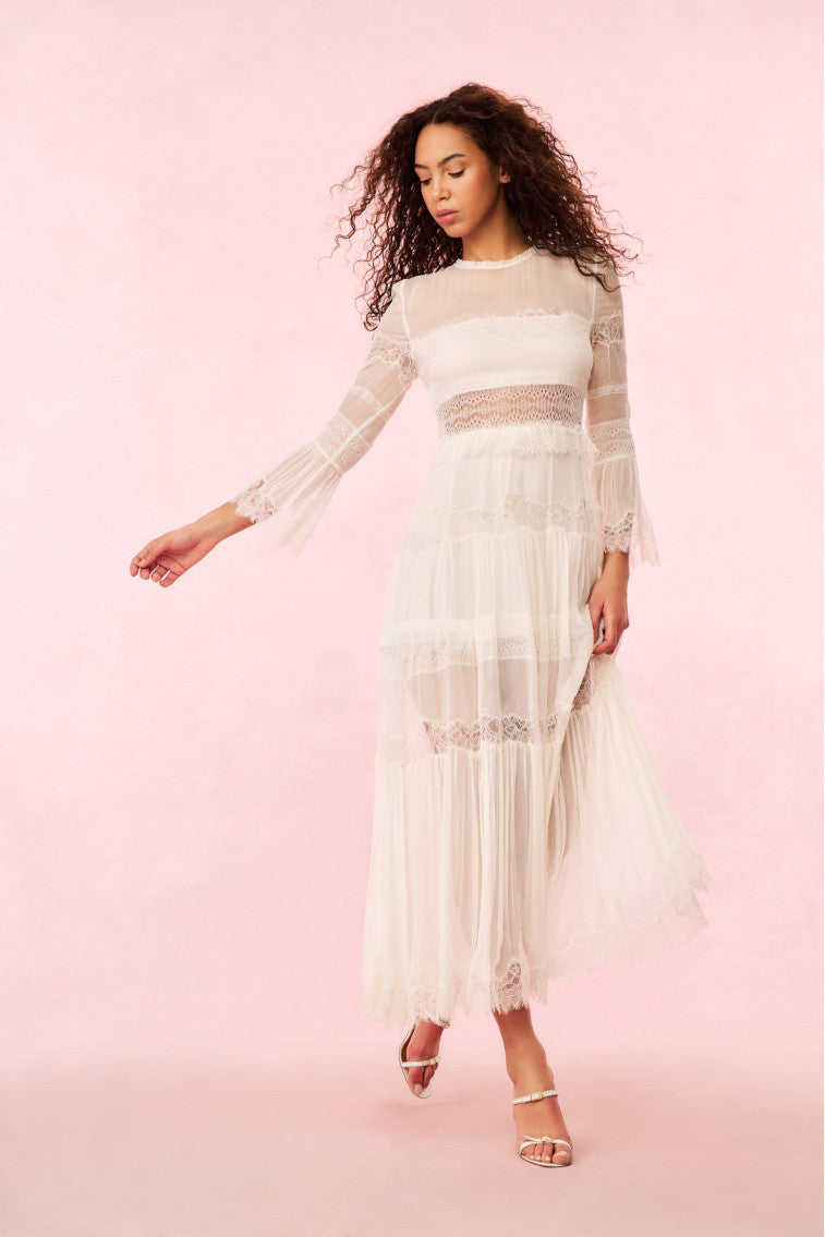 Rosney Lace Maxi Dress | Ivory