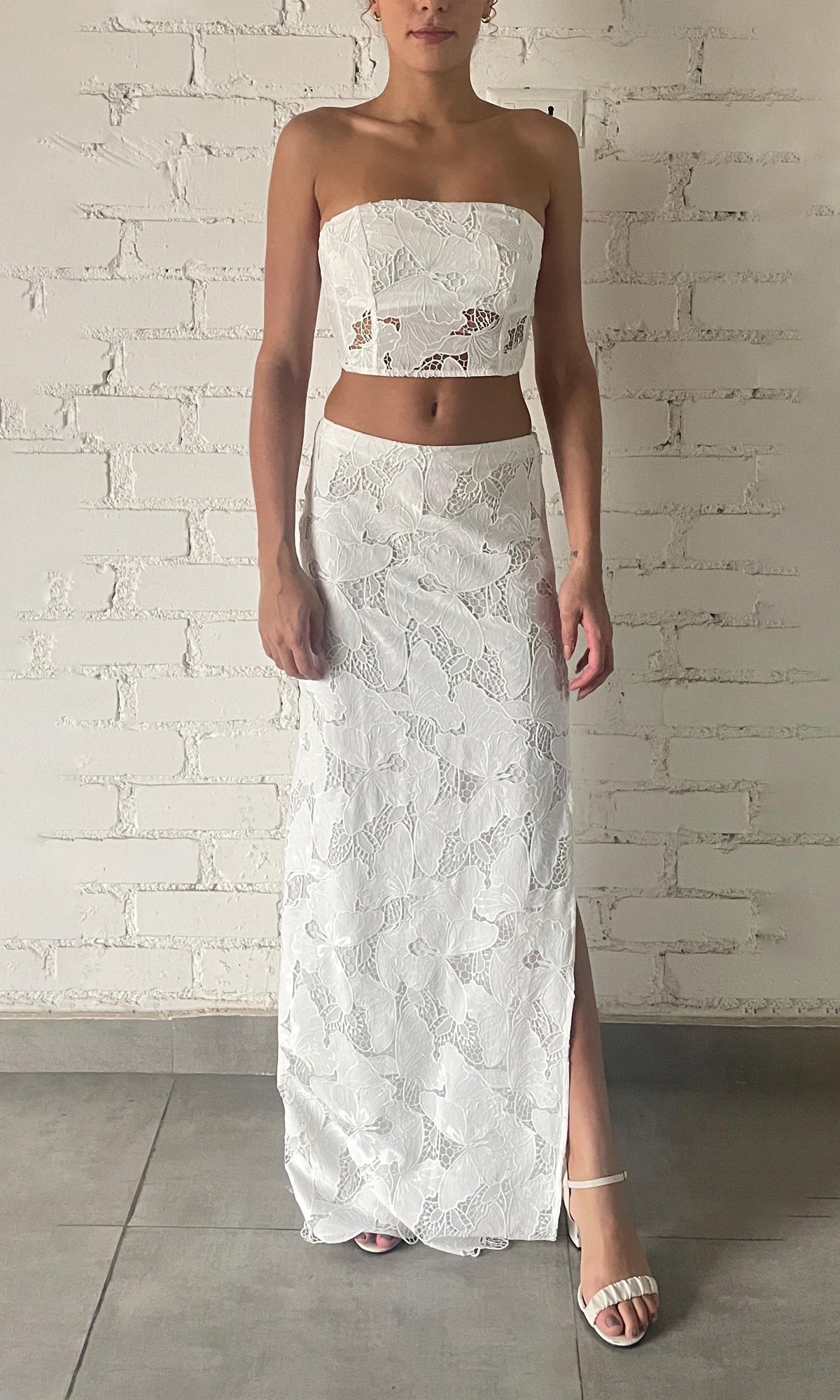 Womens | Coco Chemical Lace Corset | White