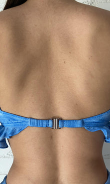 Womens | Cole Viscose Cotton Georgette Bandeau | Blue