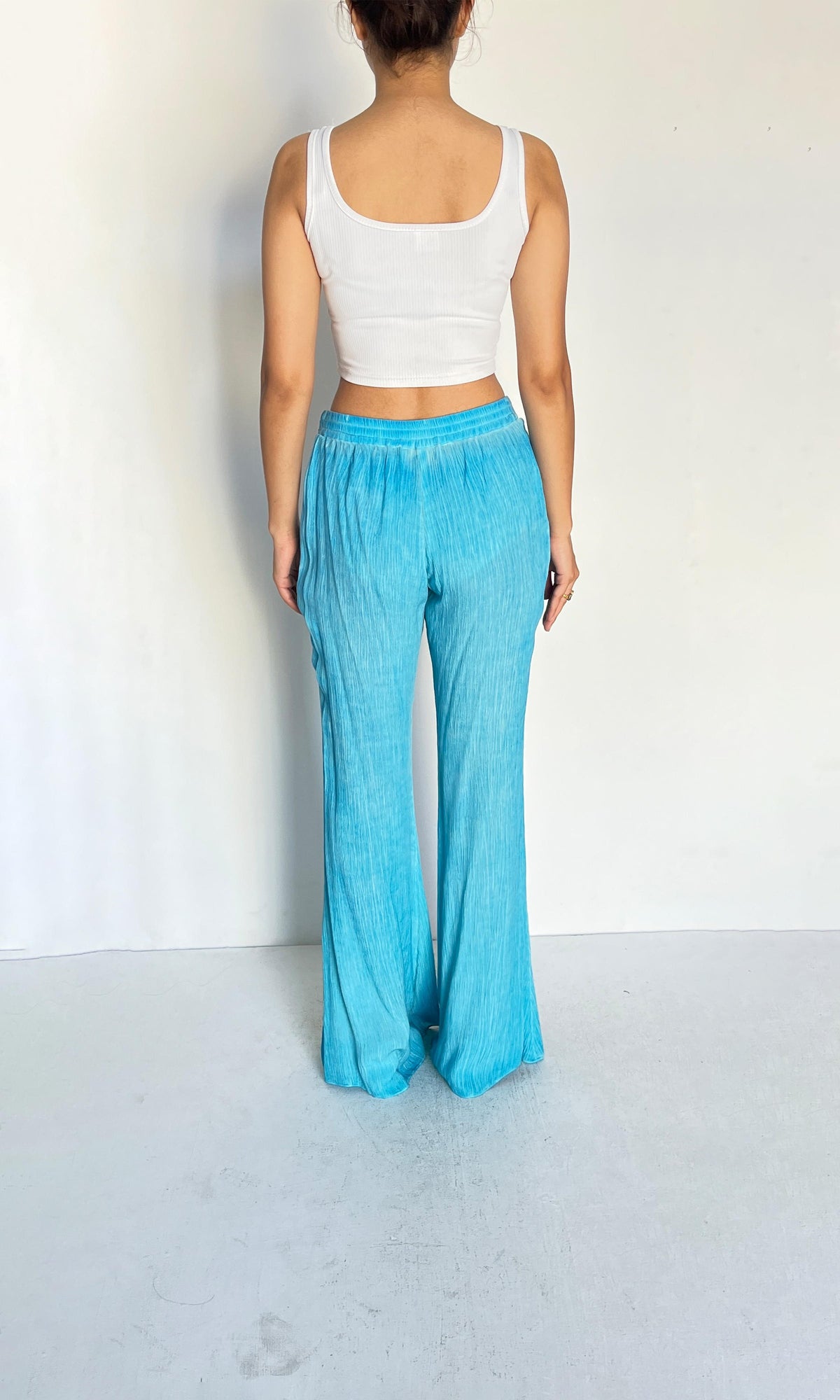 Womens | Inv Viscose Cotton Georgtte Pants | Blue