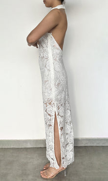 Rococo Sand | Inv Polyester Chemical Lace Long Dress | Midi Dress