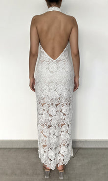 Rococo Sand | Inv Polyester Chemical Lace Long Dress | Midi Dress