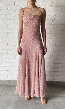 Womens | Jace Polyester Crinkle Chiffon Maxi Dress | Misty Rose