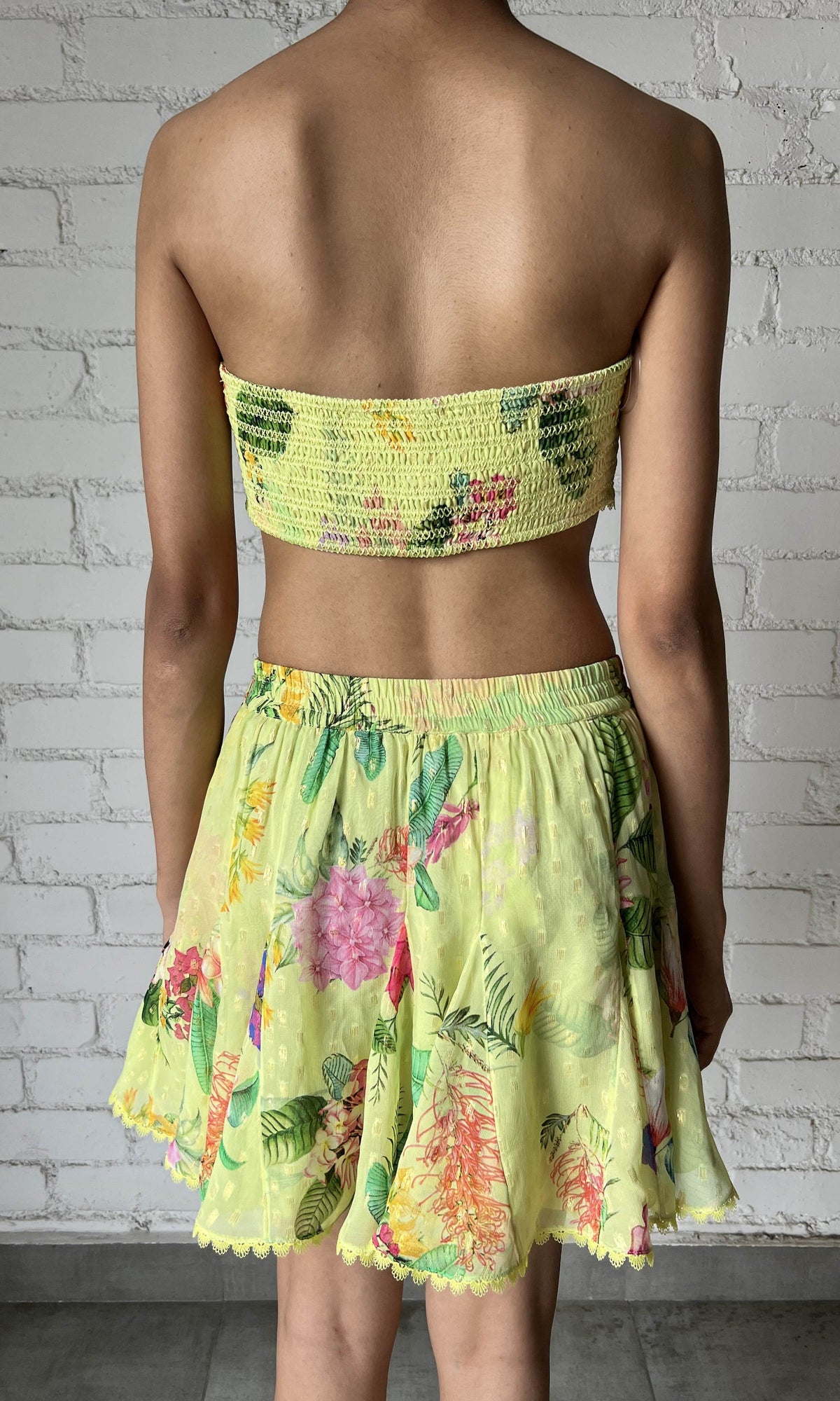 Rococo Sand | Rue Viscose Georgtte Dobby Bandeau | Green Multi