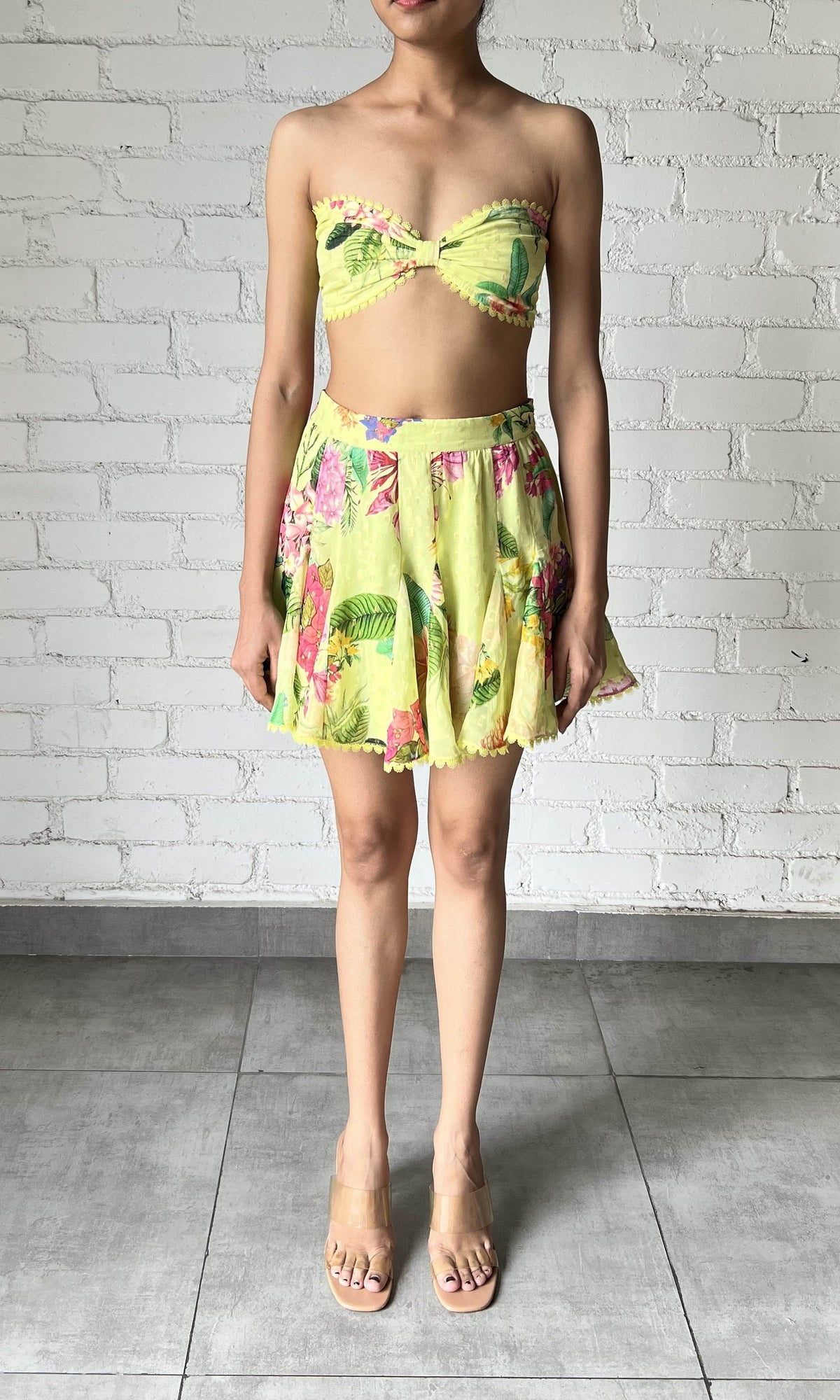 Rococo Sand | Rue Viscose Georgtte Dobby Bandeau | Green Multi